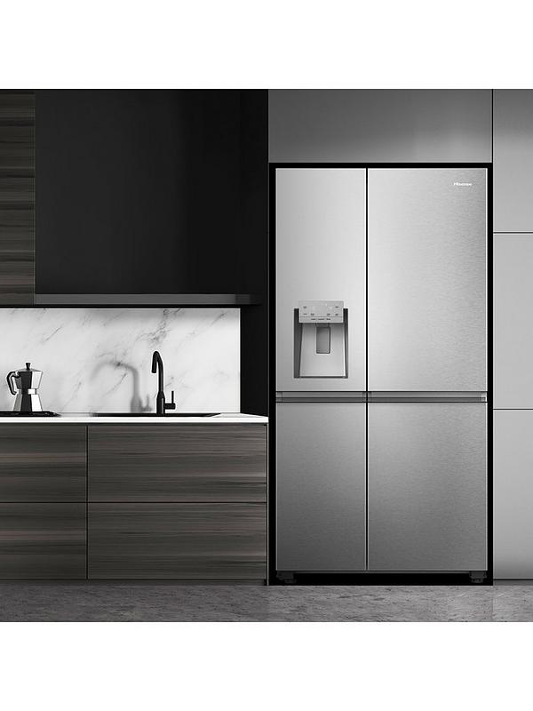 Hisense RS818N4IIE Pureflat Infinite series, 90cm Wide Side by Side, American Fridge Freezer - Stainless Steel - Image 3